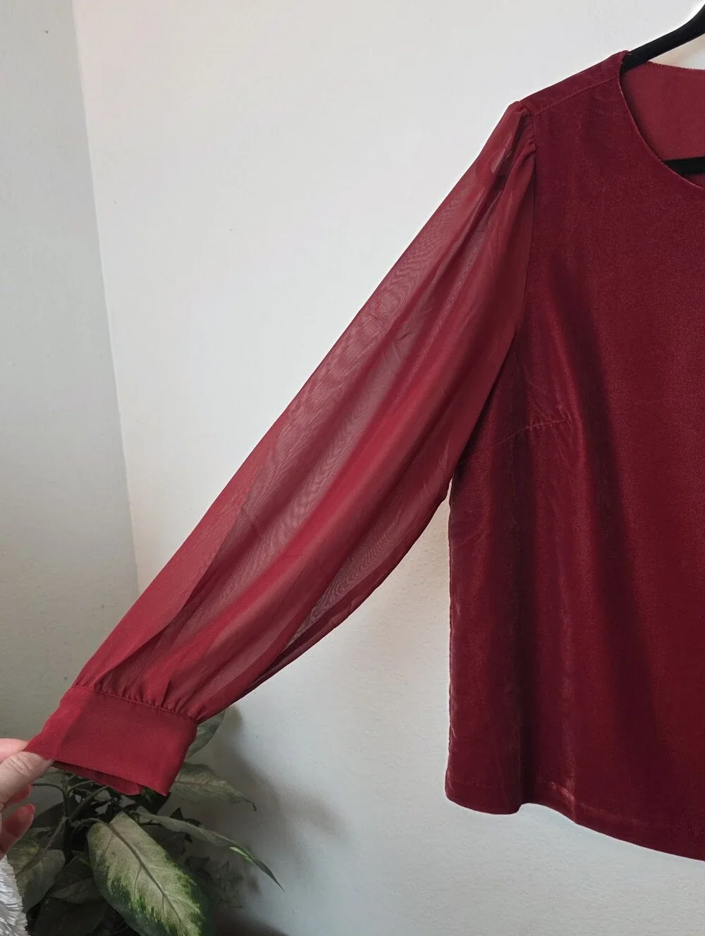 🚨NEW J CREW Velvet Puff-Sleeve Top Size 8 Holiday Festive Dressy Holiday 2025